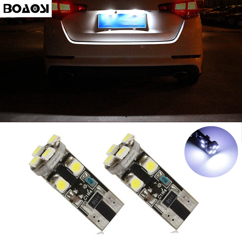 

BOAOSI 2x T10 1210SMD Error free Car License Number Plate Light For Mitsubishi asx Lancer Outlander Galant Pajero