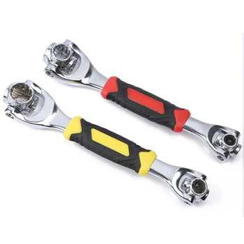

48 in1 Tool Multifunction 360 Degree 6-Point Rotation Socket Wrench Arbitrary Rotation Wrench Works With Spline Bolt Hand Tackle
