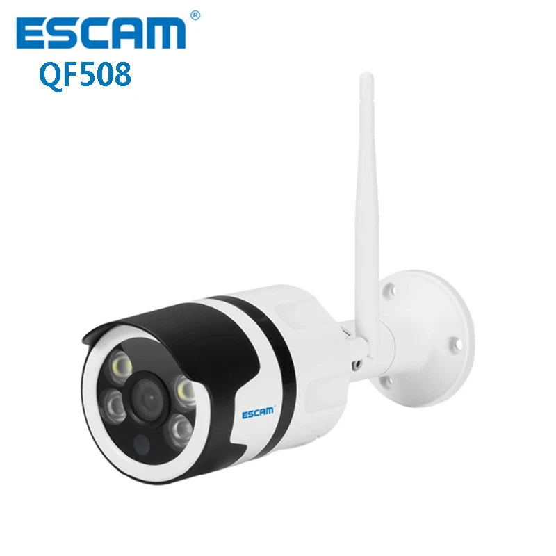 

ESCAM QF508 HD 1080P camera WiFi Two-way Audio IP Camera Night Vision Outdoor IP66 Waterproof Security Camera Infrared Max 128GB