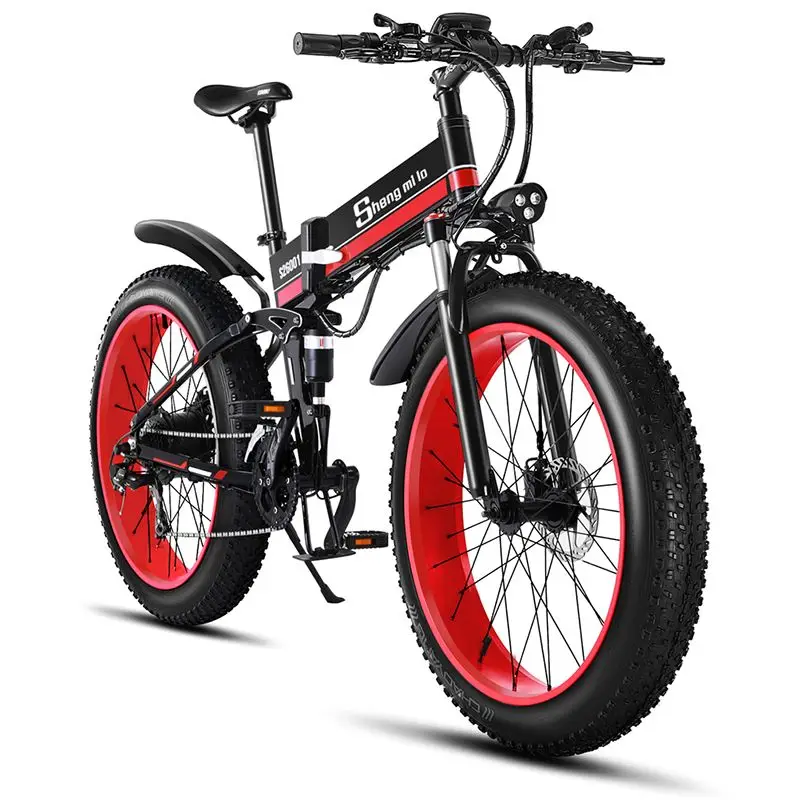 Электрический велосипед ebike 48V1000W горный электрический складной 4 0 Толстая шина