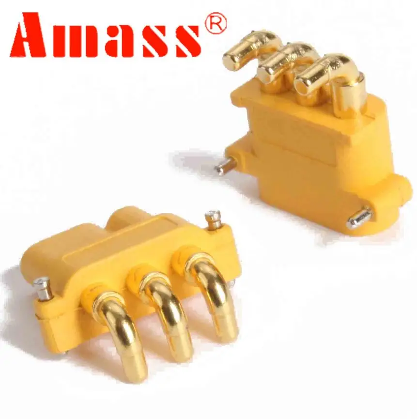 20 пар в исходном Amass XT30PW ESC Мотор печатной платы разъем банан Золотой XT30 обновления прямым углом разъем для RC режим скидка 20%