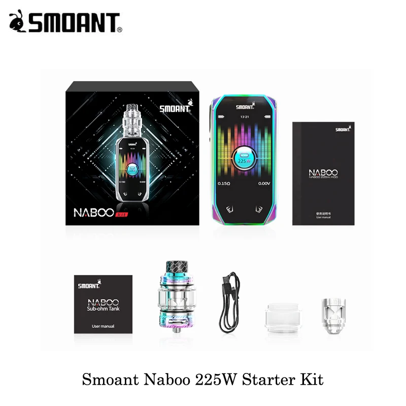 Электронная сигарета Smoant naoo 225 Вт боксмод вейп испаритель Naboo Mesh Sub Ohm Tank 4 мл/2 мл