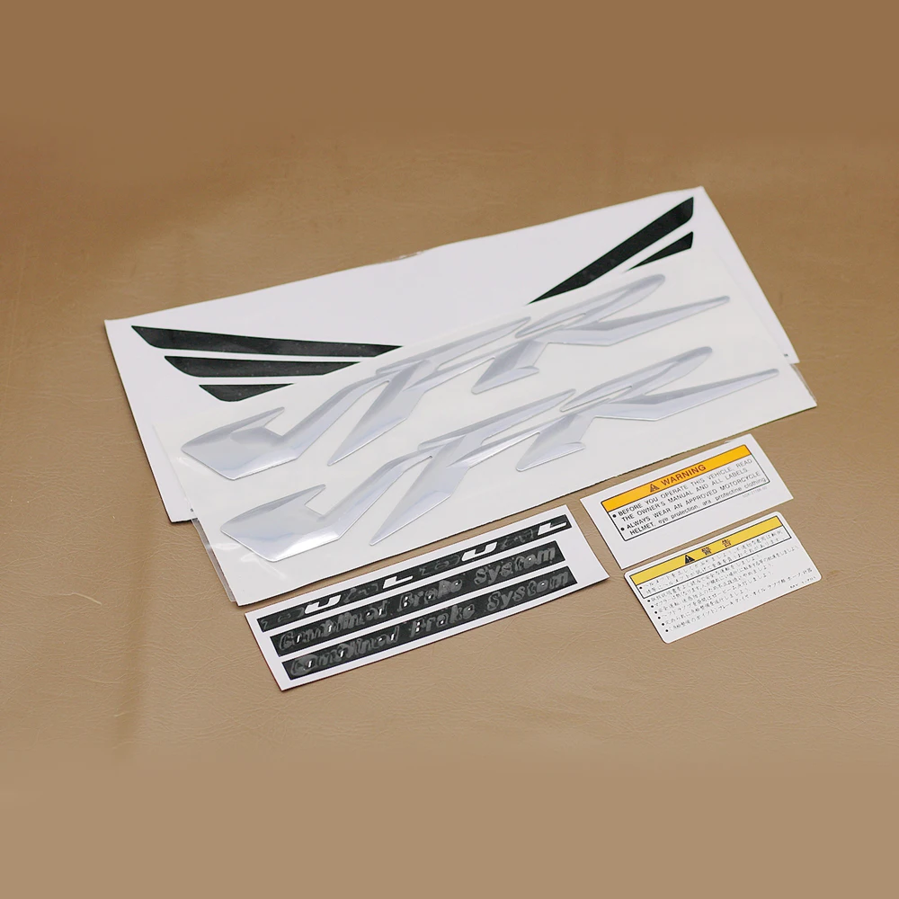 

Motorcycle 3D Chrome / Red VFR Stickers For Honda VFR 400 800 1200 Motor Fairing Body Tank Side Decorative Decals Emblem Badge