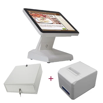 point of sale Restaurant Cash Register machine touch all in one pos pc Computer System Terminal with cash drawer receipter