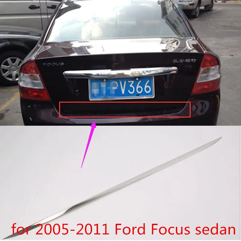 Для 2005-2011 Ford Focus sedan Нержавеющая Задняя Крышка багажника Дверь Край крышка МОЛДИНГ ПОЛОСА хромированная накладка автомобильные аксессуары