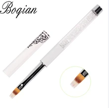 Bqan caneta ombre para unhas brancas, pincel para pintura artística em unhas, esmalte em gel uv, cor degradê, strass, cristal, desenho acrílico caneta,