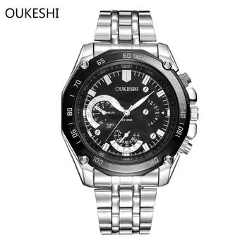 

Brand Luxury Stainless Steel Quartz Men Watch Military Wristwatch Fashion Waterproof Business Watches Relogio masculino