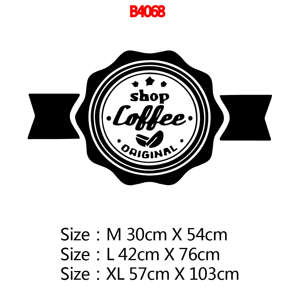 Creative coffee Art Sticker Waterproof Wall Stickers Waterproof Wall Decals Diy Home Decoration Accessories