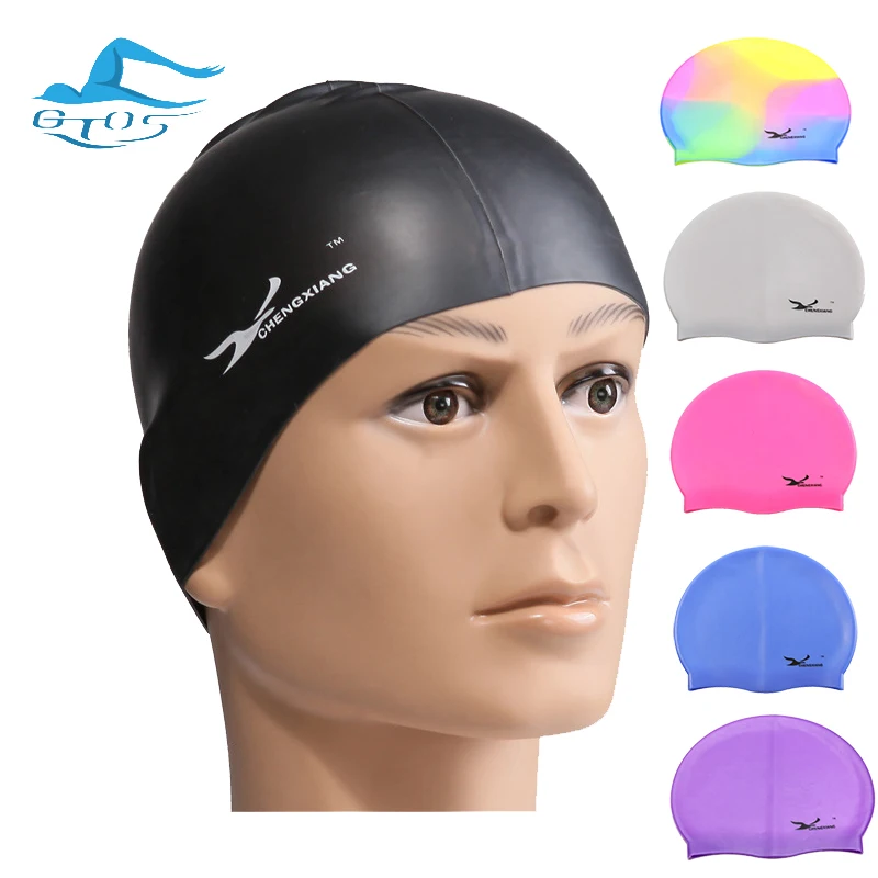Swimming Cap Waterproof Silicone Swim Pool Hat for Adult Men Women Ki CZ 