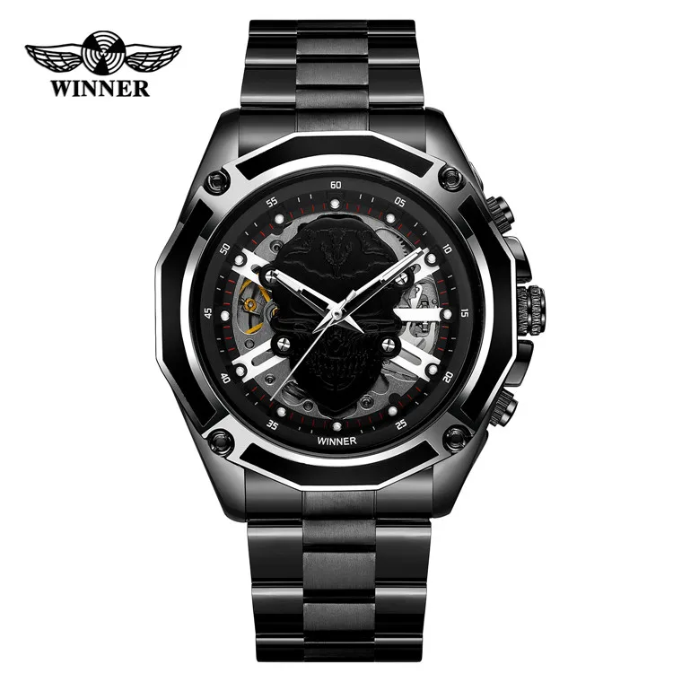 

FORSINING Men Sport Mechanical Watch Mens Stainless Steel Waterproof Watches Man Fashion Skeleton Wristwatch Relogio Masculino