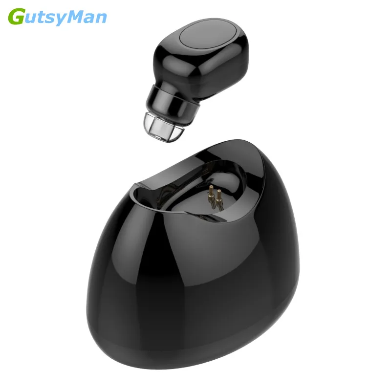 GutsyMan Wireless Mini Bluetooth earphones with Mic font b Music b font Earbuds Bluetooth V4 1
