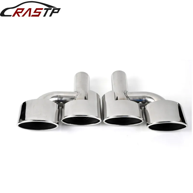 RASTP- 2Pcs Car Exhaust Tip Stainless Steel Muffler Pipe for Benz C Class W204 RS-CR8088 RASTP- 2Pcs Car Exhaust Tip Stainless Steel Muffler Pipe for Benz C Class W204 RS-CR8088