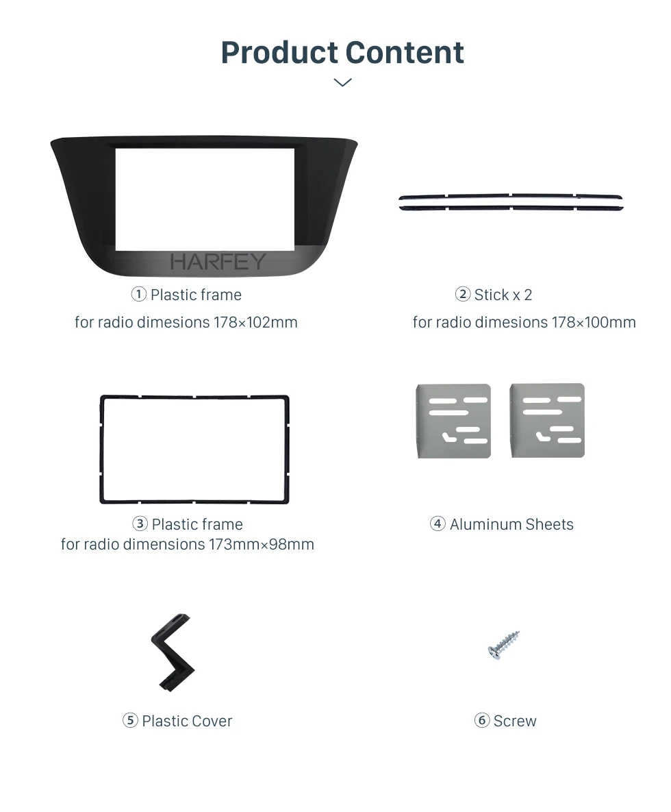 Harfey 2Din Автомобильная рамка Авторадио Стерео фасции ободок комплект для+ Ивеко Дейли ОЕМ рамка в приборной панели накладка установка панели