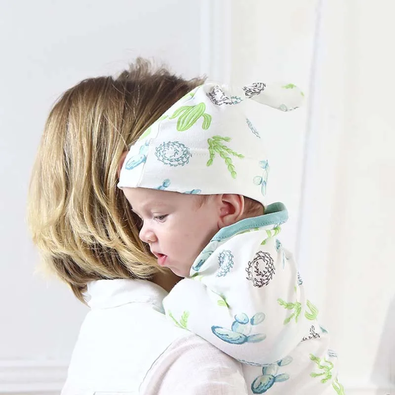 Newborn Baby Hat 0 6 Months Printed Cartoon Cotton Children's Winter