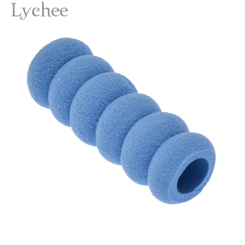 Drill Pen Anti-slip Sleeve 12pcs Blue Sponge Pen Grip