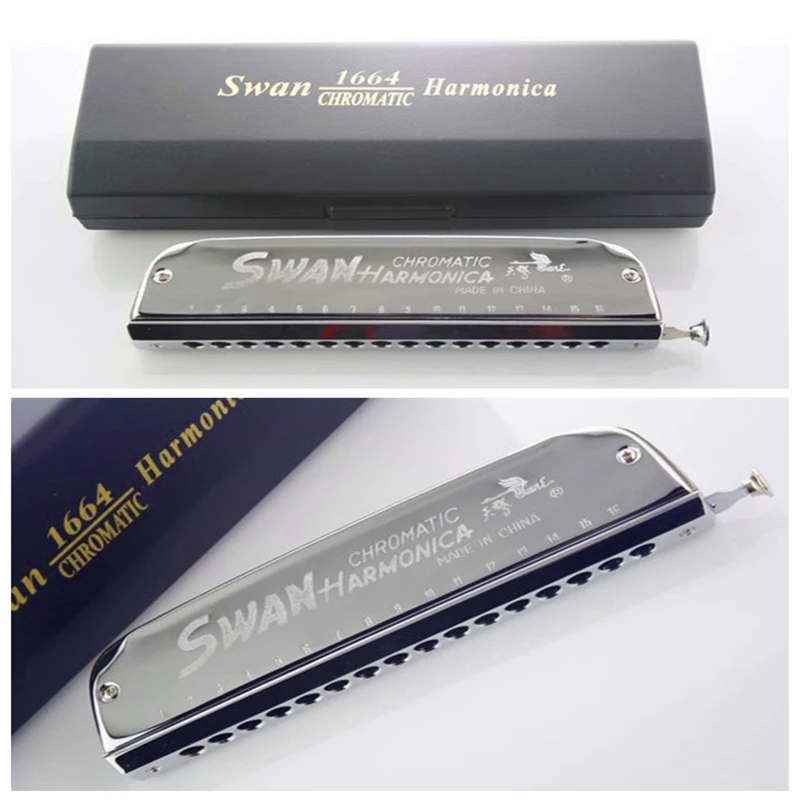 Хроматическая Гармоника C Key Swan в форме лодки музыкальные инструменты с 16