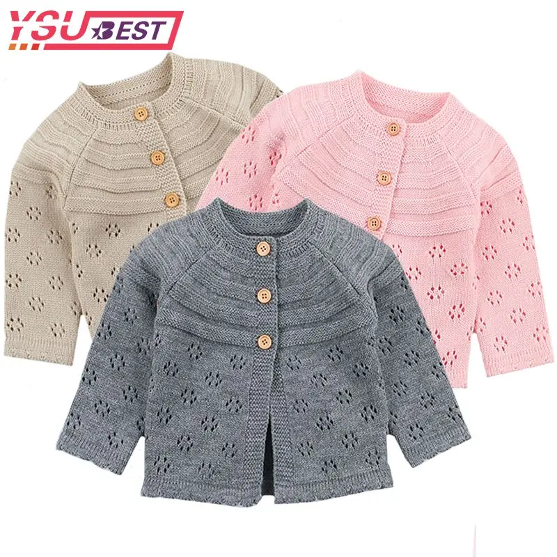 Kids Infant Baby Girl Sweater Long Sleeve Button Down Knitted Sweater Cardigan Coat 3-24 Months