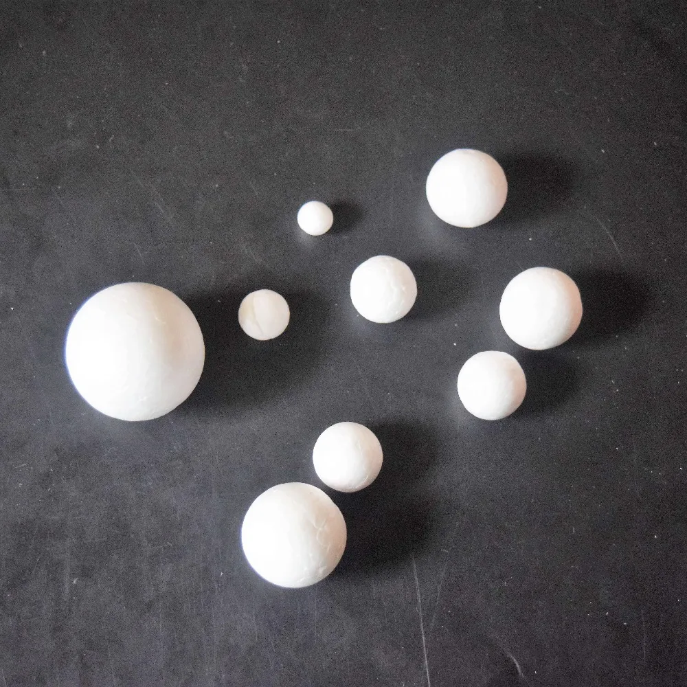 

3cm/4cm/5cm/6cm/8cm/9cm/15cm White Modelling Polystyrene Styrofoam Foam Ball Spheres For New DIY Crafts Supplies