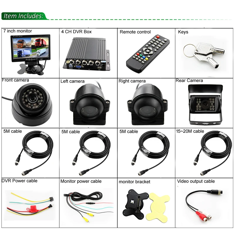 Sinairyu DVR монитор камеры комплект 4 Сплит 7 &quotTFT цифровой видео записи дисплей + шт