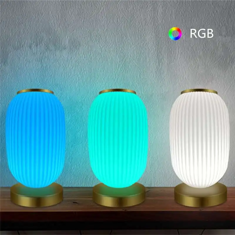 

3D 850LM 12W Print Smart WiFi Table Lamp Alexa Google Home Colorful LED Bedside Night Light Voice Control Smartphone APP Control