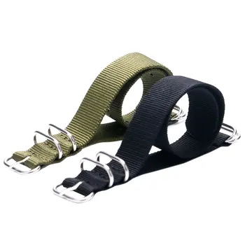 

20mm/22mm Colorful G10 NATO Military Nylon Watch Straps with Stainless Steel Pin Buckle Clap Durable Canvas Fabric Watchbands