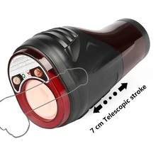 Automatic Telescopic Suck Masturbator For Men Vagina Real Pussy Vibrating Masturbation Cup Penis Exercise Vibrator Sex Machine