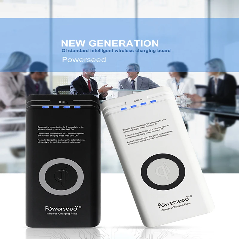 Powerseed 7000mAH QI Wireless Power Bank Portable Charger External Battery Fast Charging Powerbank for Samsung for iphone X 8 Powerseed 7000mAH QI Wireless Power Bank Portable Charger External Battery Fast Charging Powerbank for Samsung for iphone X 8