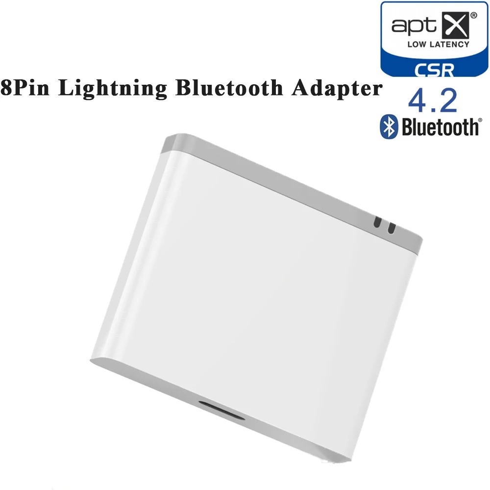 8 Pin Bluetooth 4,2 Aptx Niedrigen Latenz 8pin Musik Empfänger Wireless Stereo Adapter für BOSE SoundDock III 3 XT Beleuchtung lautsprecher Preise