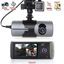 R300 Dual Lens Dash Cam 2.7″ Full HD Car DVR Camera Video Recorder w/ GPS Logger