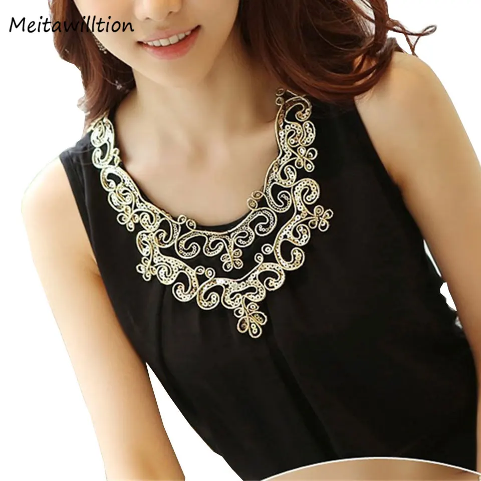 Летняя женская шифоновая блузка женские кружевные рубашки 5XL 6XL 2018 повседневные