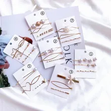 Модные жемчужные заколки для волос для женщин модные милые имитация корейский стиль заколки для волос сплав BB головные уборы для девочек INS аксессуары для волос