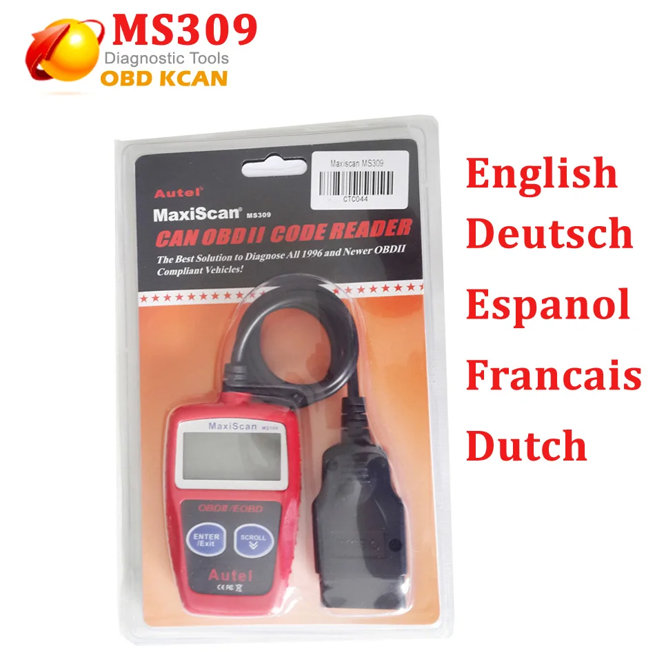 Считыватель кодов Autel Maxiscan MS309 OBDII MS 309 хорошее качество диагностический
