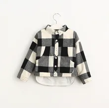Baby Girls Classic Plaid Shirts Kids Girls Fashion Cotton Blouse 2016 Babies Autumn Christmas clothing children’s clothes