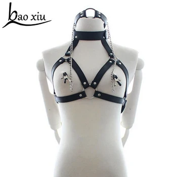 

Fashion New Brand female stocking suspender belt Sexy Vanessa Garter Belt body binding Neck harness constraint underwear retail