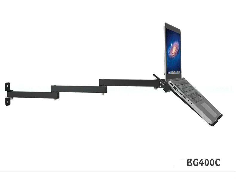 Foldable-Wall-Mount-17-27-inch-Laptop-Holder-Two-Arms-Full-Motion-Laptop-Cooler-Retractable-Notebook (2)
