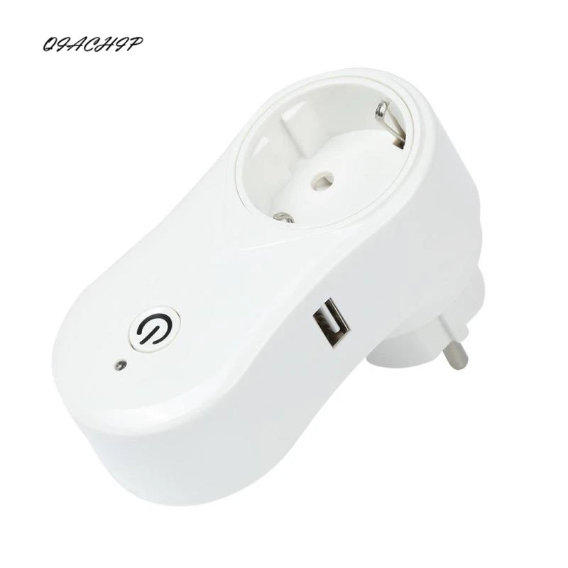 

QIACHIP WiFi Smart Socket Smart Plug Work Switch Amazon Alexa App Remote Control Smart Switch Schedule Function Plug with