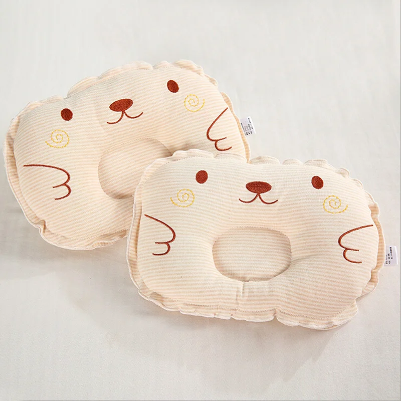 

Cotton Newborn Baby Pillow Toddler Cushion Pillows Safe Anti Roll Baby Infant Pillow Sleep Head Positioner Preventing Flat Head