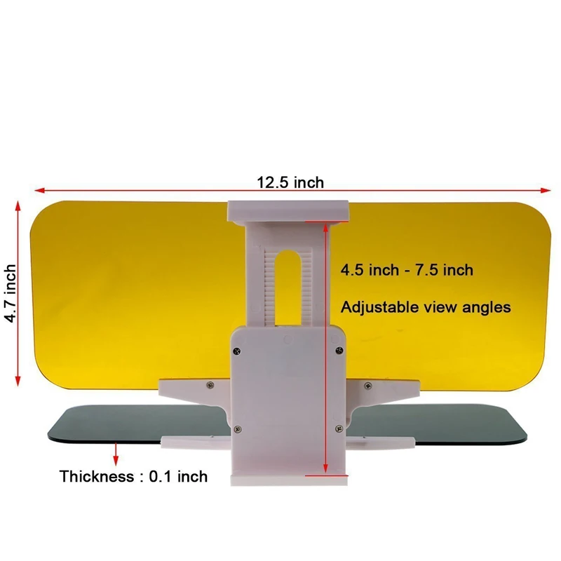 Автомобильный солнцезащитный козырек 2 в 1, ослепительные очки, день, ночное видение, Солнцезащитный анти-УФ блочный козырек, анти-ослепляющий солнцезащитный козырек, водительское зеркало, прозрачный вид