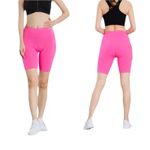 

Sexy Pocket Gym Women Shorts Compression Fitness Tight Athletic Clothing for Yoga Sports Trousers Running Legging Shorts
