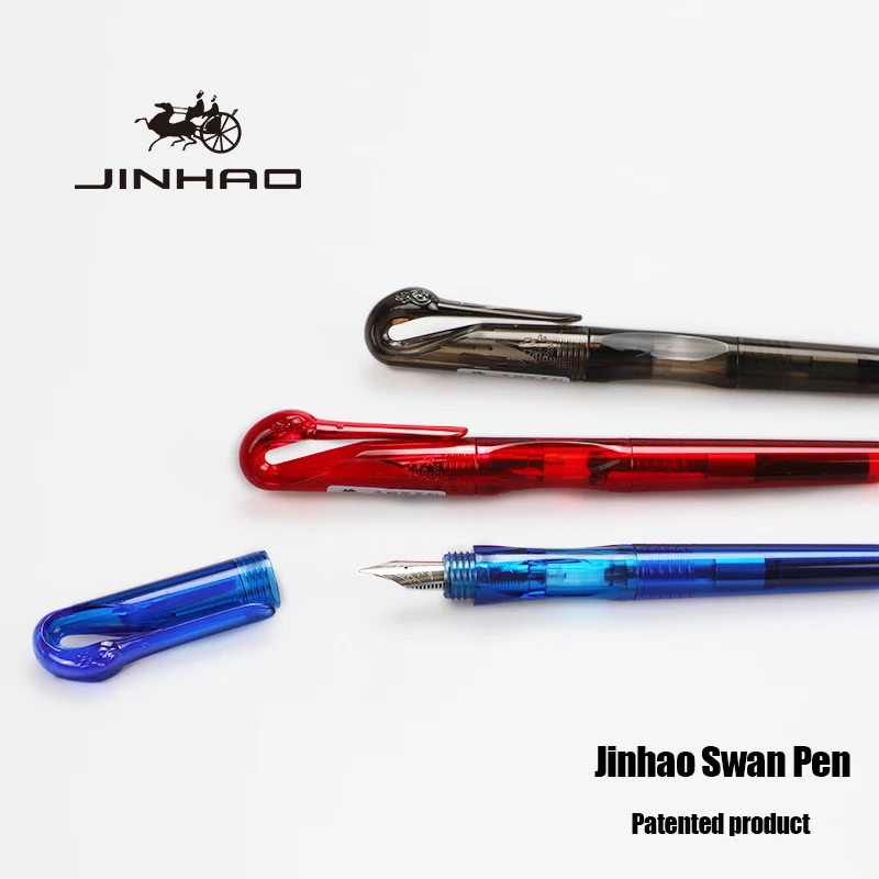 Jinhao Лебедь авторучка каллиграфия авторучка чернильная авторучка плюма студенческие канцелярские принадлежности Caneta Tinteiro Fuente Stylo Plume настраиваемый логотип