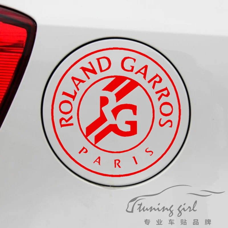 

Car Stickers Roland Garros French Tennis Creative Decals For Peugeot Fuel Tank Cap Auto Tuning Styling Waterproof 13x13cm D10