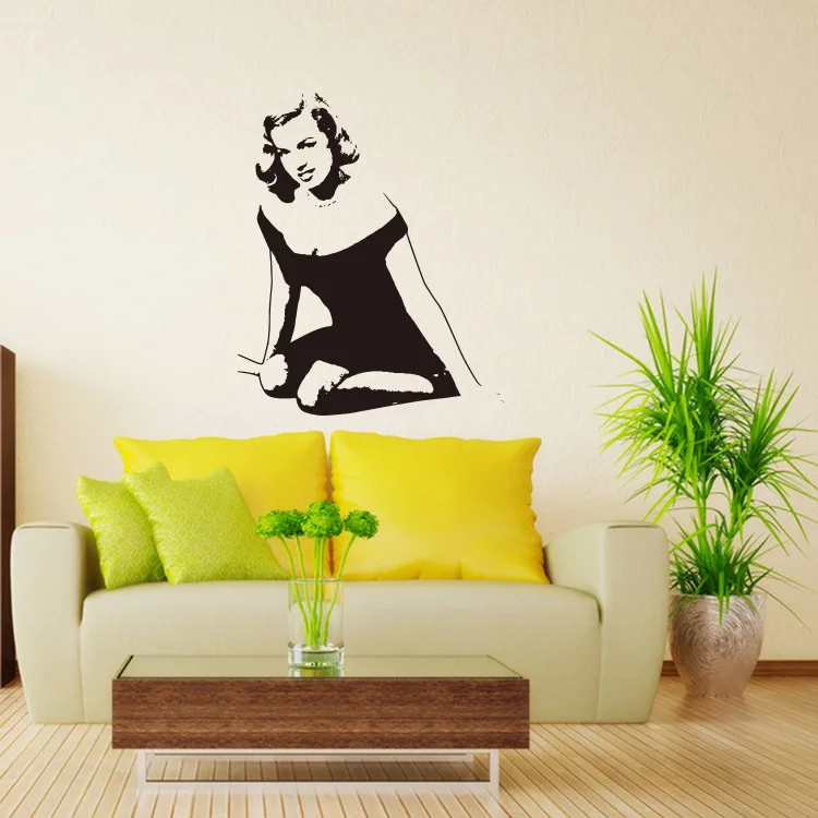 Сексуальная Женская Наклейка на стену наклейка съемный настенный плакат для