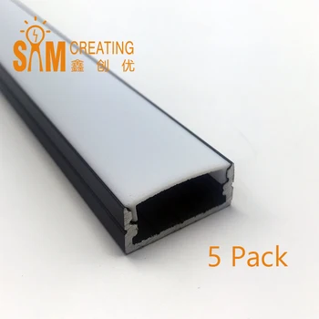 

UnvarySam 0.5M Black Recessed Aluminum LED Profile without Flange Using for Strip within 20mm