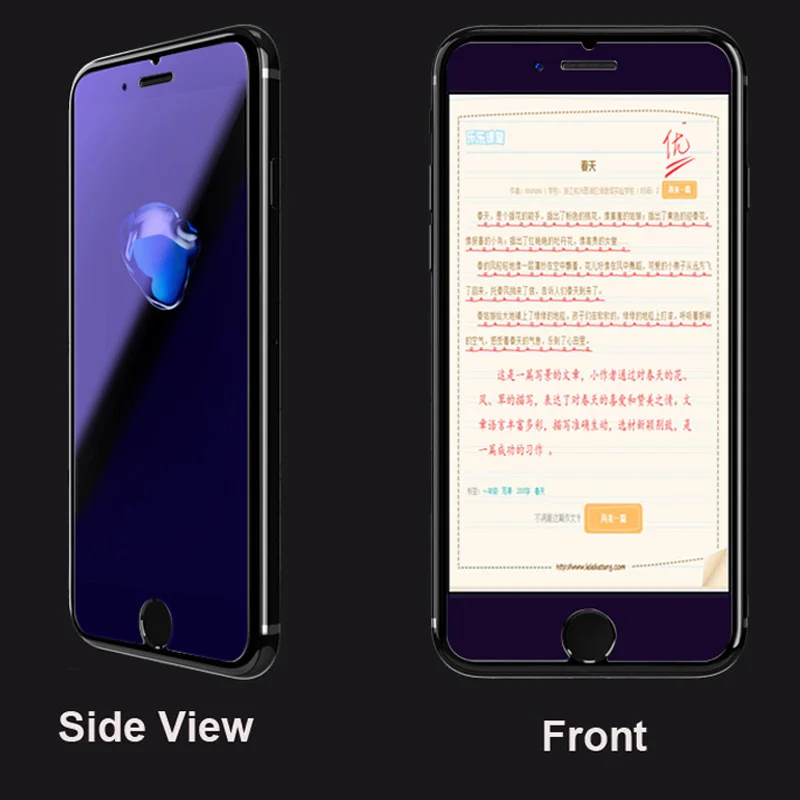 Закаленное стекло 9H с защитой от синего света для iPhone 6 6s 7 8 Plus SE 2020 X XR XS 11 Pro Max