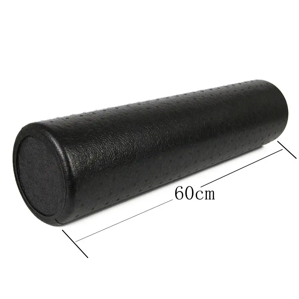Поролоновый Ролик массажный ролик для йоги Йога блок(30/45/60 см - Цвет: Черный