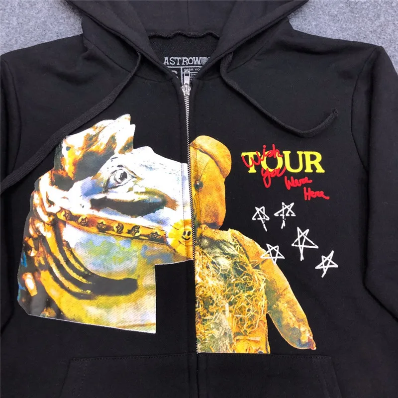 С изображением Трэвиса Скотта Astroworld Merch Европа тур с капюшоном для женщин и мужчин толстовки кофты астромир пуловер