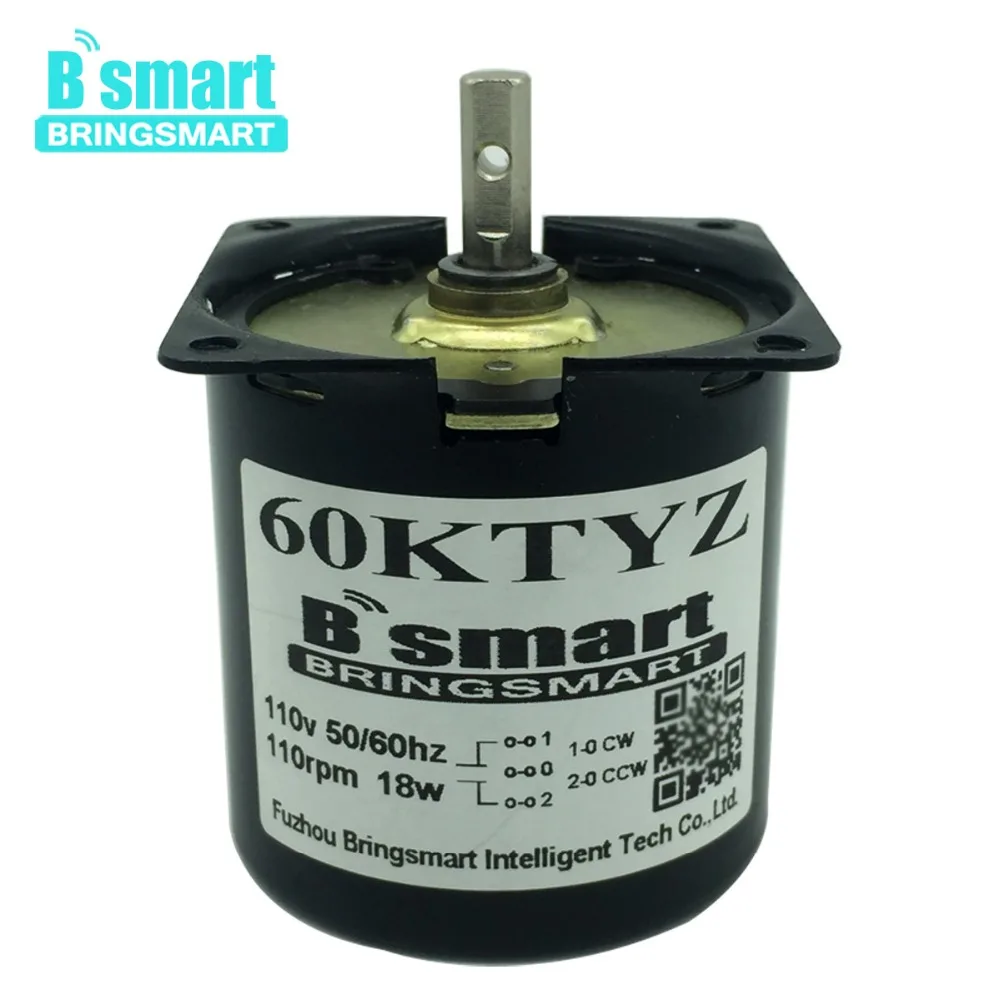 

Long Life 60KTYZ 110V Permanent Magnet Single Phase Asynchronous Motor 2.5-110RPM Reversible Metal Gear For BBQ Curtain