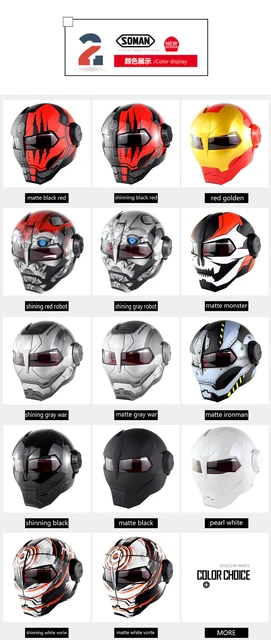 Motobike Full Face Ironman Moto Capacete Casco Men Helmets