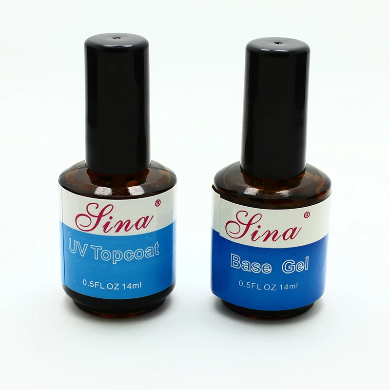 UV Gel 2PCS/SET Nail Top Coat+Primer Gel 14ml Free Shippingin Nail Gel