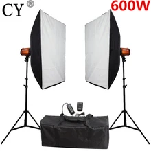 CY 600 w Softbox Flash Éclairage Kit Photographie Studio Storbe Lumière Lightbox Stand Ensemble Photo Studio Accessoires Godox Intelligent 300SD